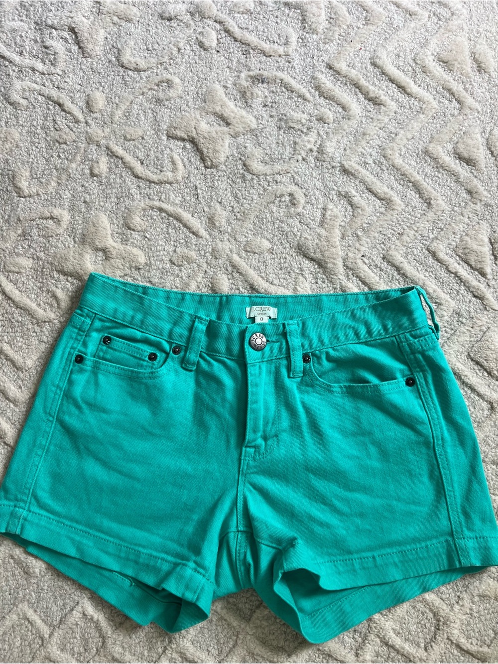 J. Crew Teal Cotton Women's Jean Shorts